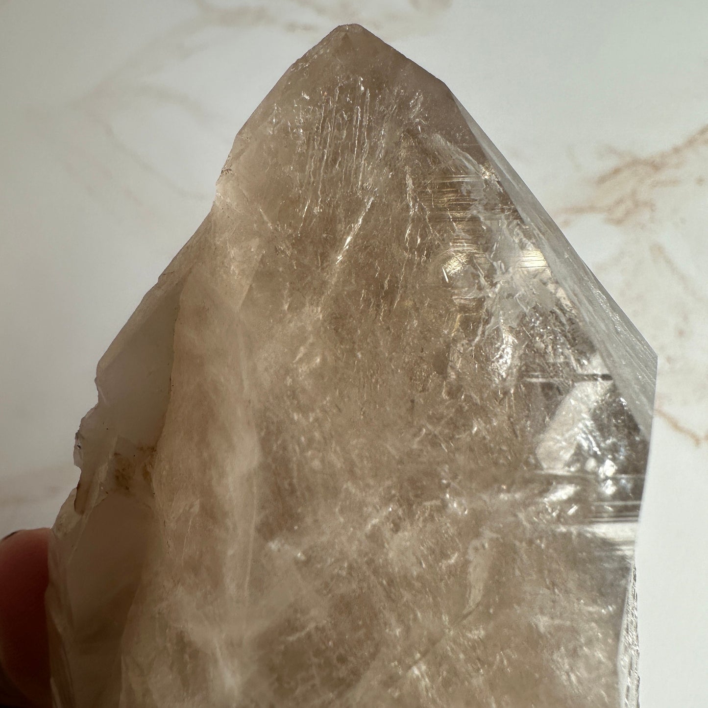 Raw Smoky Quartz Point Large With Mica & Contact keys From Brazil