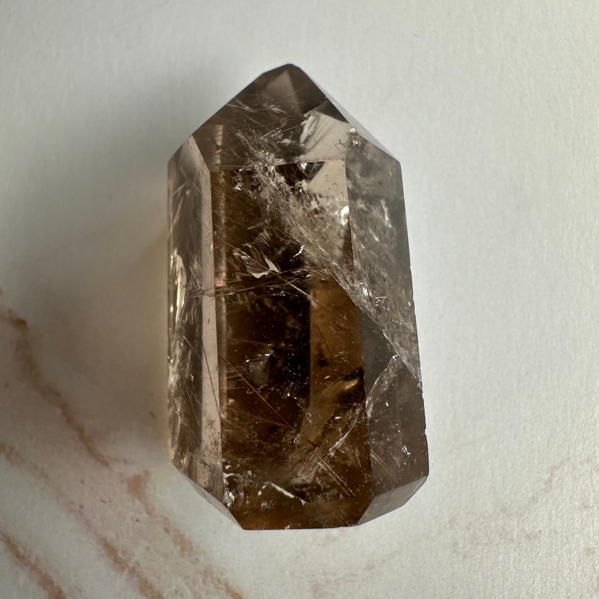 Amazing Rutile Smoky Quartz Point/Tower From Brazil