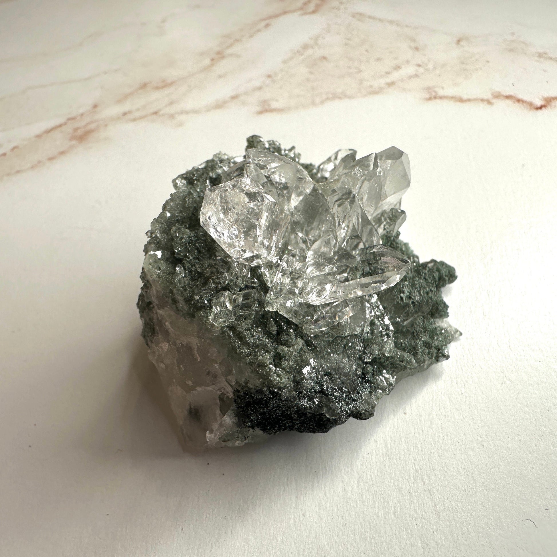 Beautiful Chlorite Himalayan Specimen Cluster With Rutile Inclusions From India AAA+ grade | Tucson Gem Show Exclusive