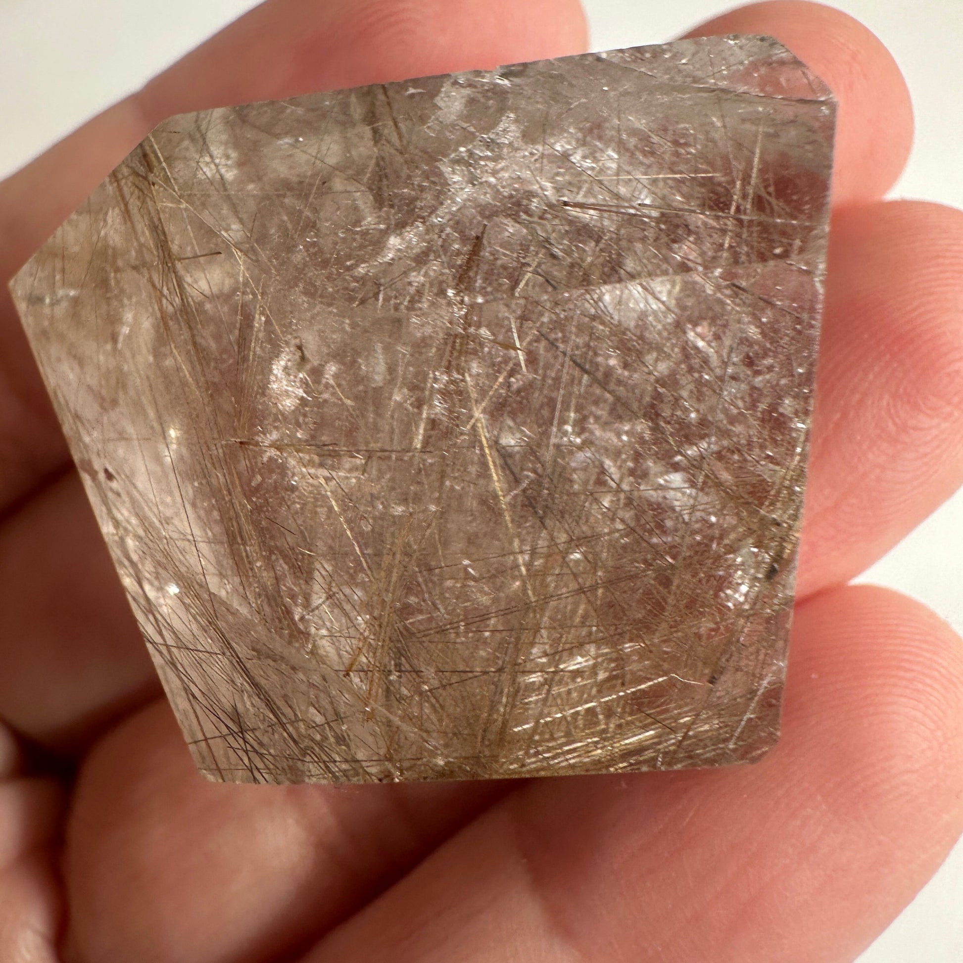 Beautiful Rutile in Quartz Tower From Minas Gerais, Brazil