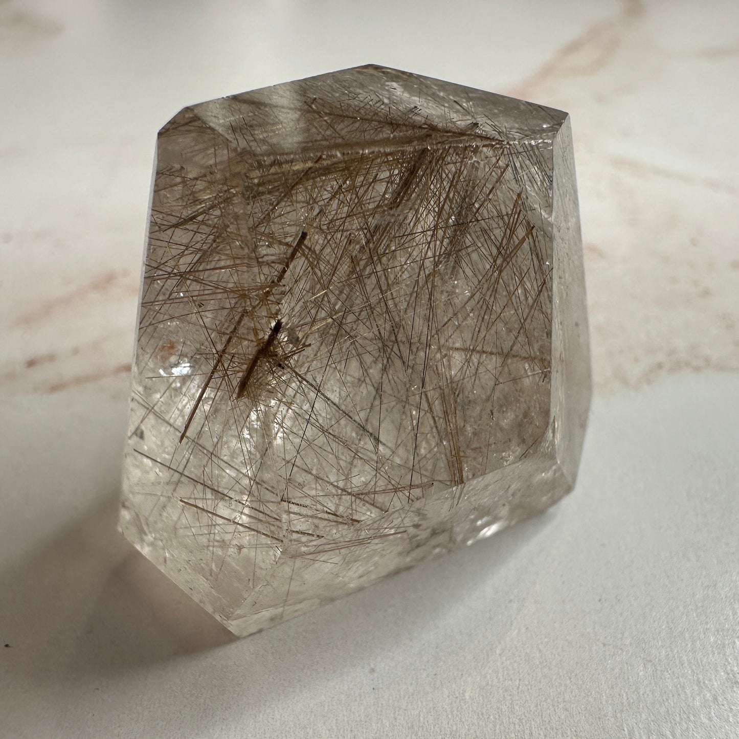 Beautiful Rutile in Quartz Tower From Minas Gerais, Brazil