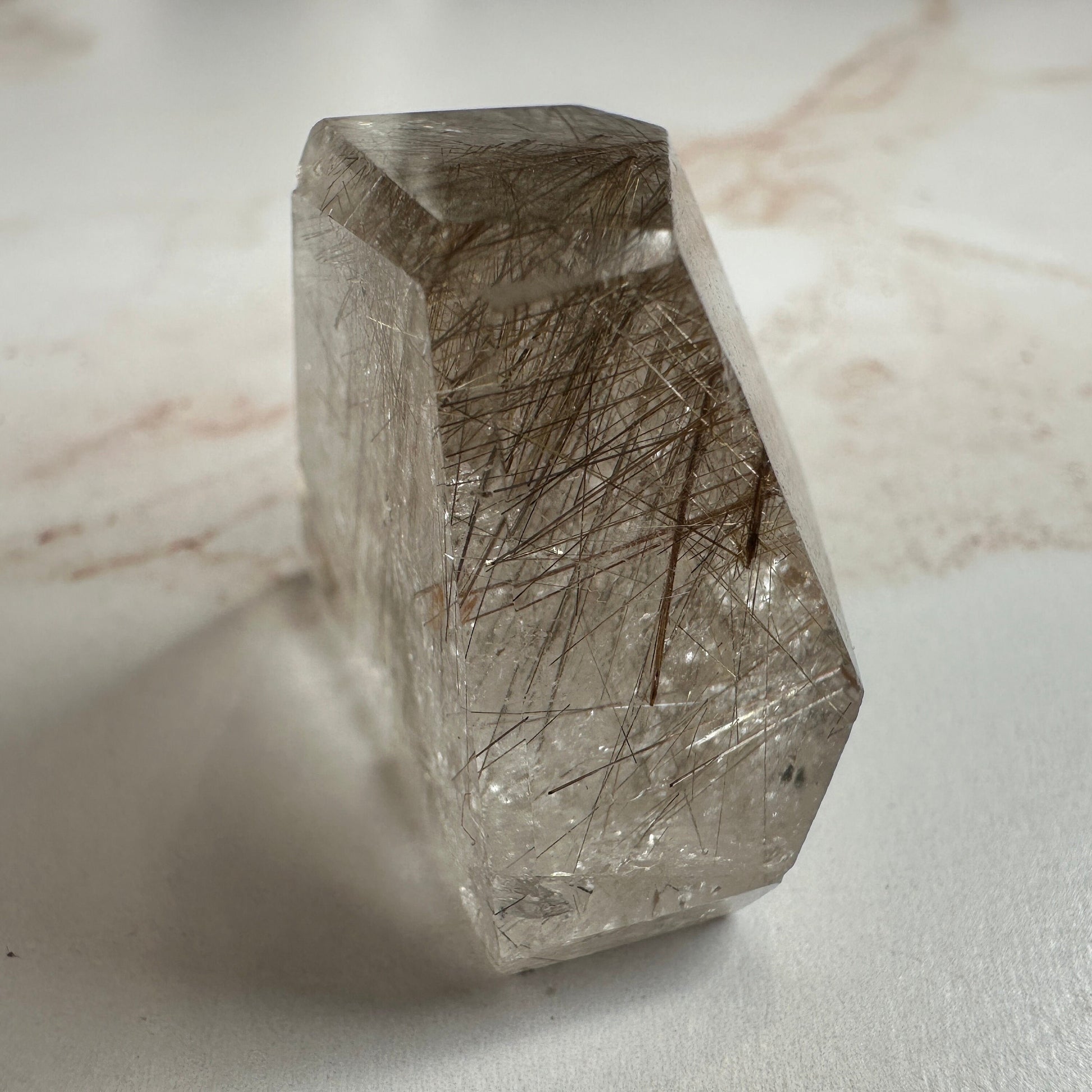 Beautiful Rutile in Quartz Tower From Minas Gerais, Brazil