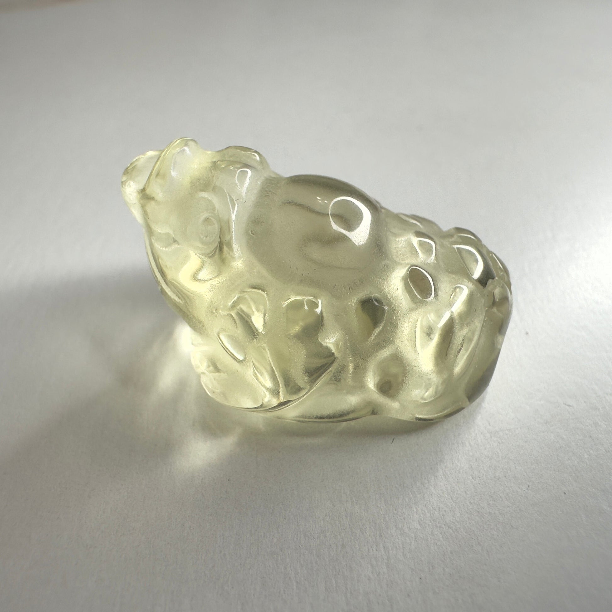 Adorable Mini Money Toad Master Carved In Citrine | Pocket size