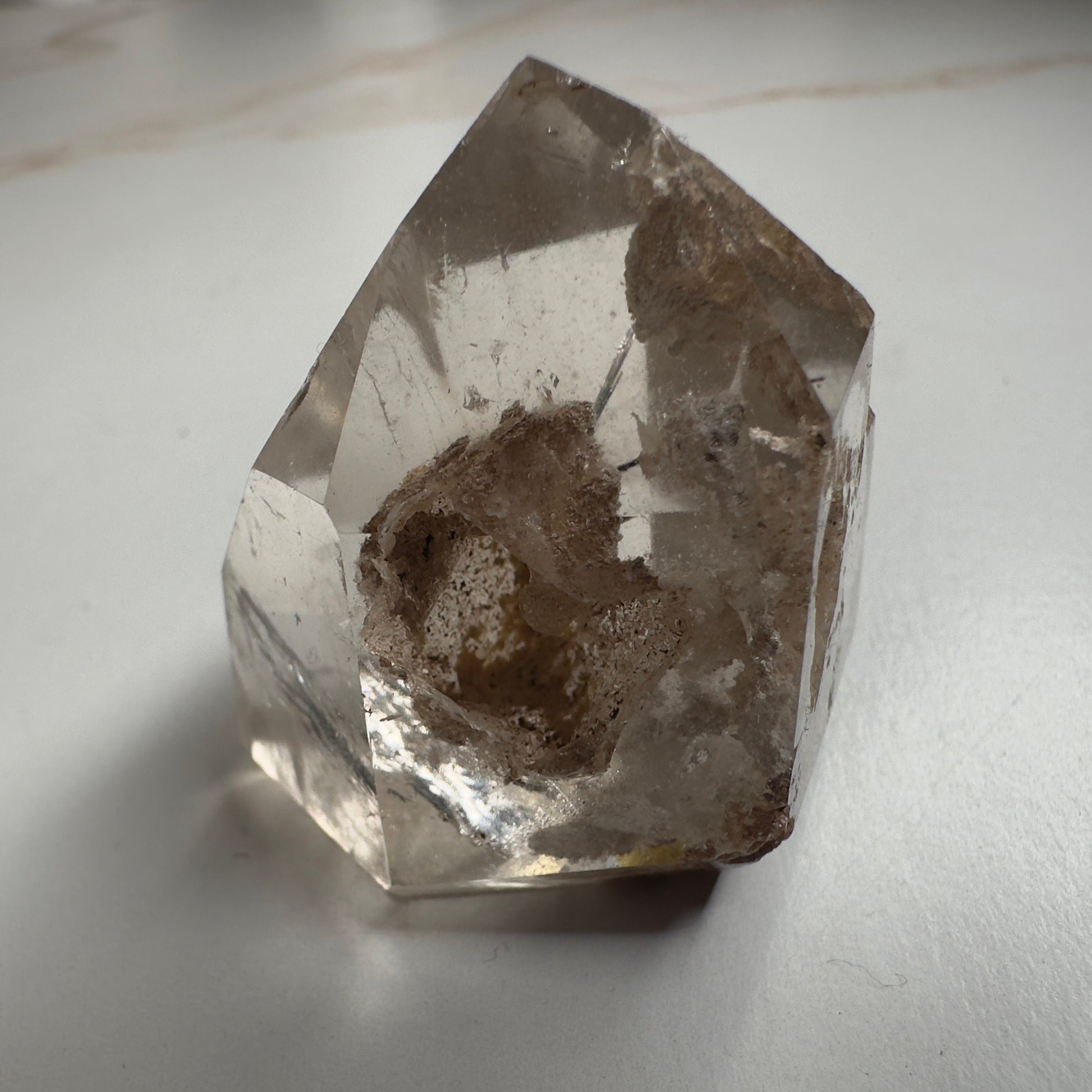 Beautiful Rutile in Quartz With Garden Inclusions Tower From Minas Gerais, Brazil