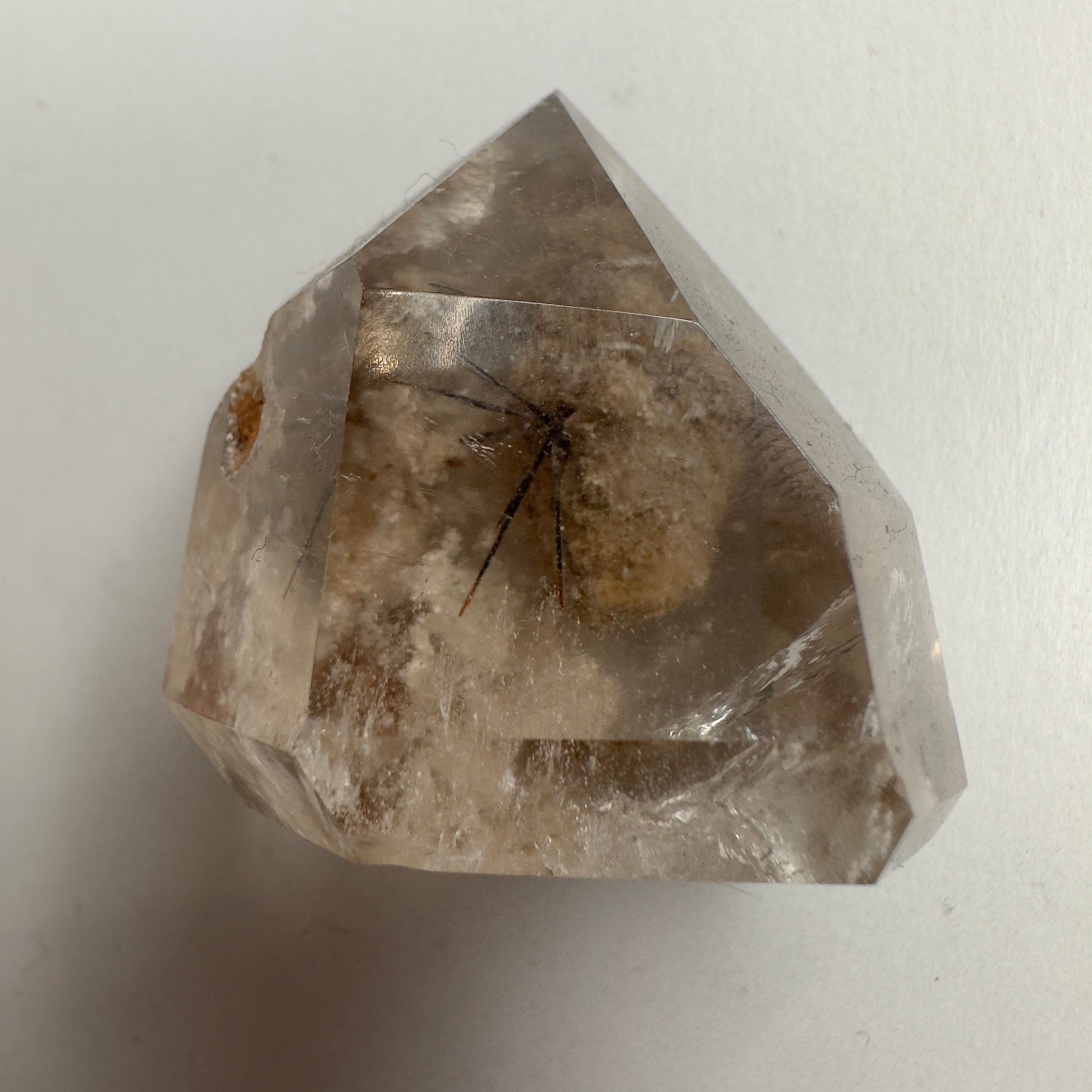 Beautiful Rutile in Quartz With Garden Inclusions Tower From Minas Gerais, Brazil