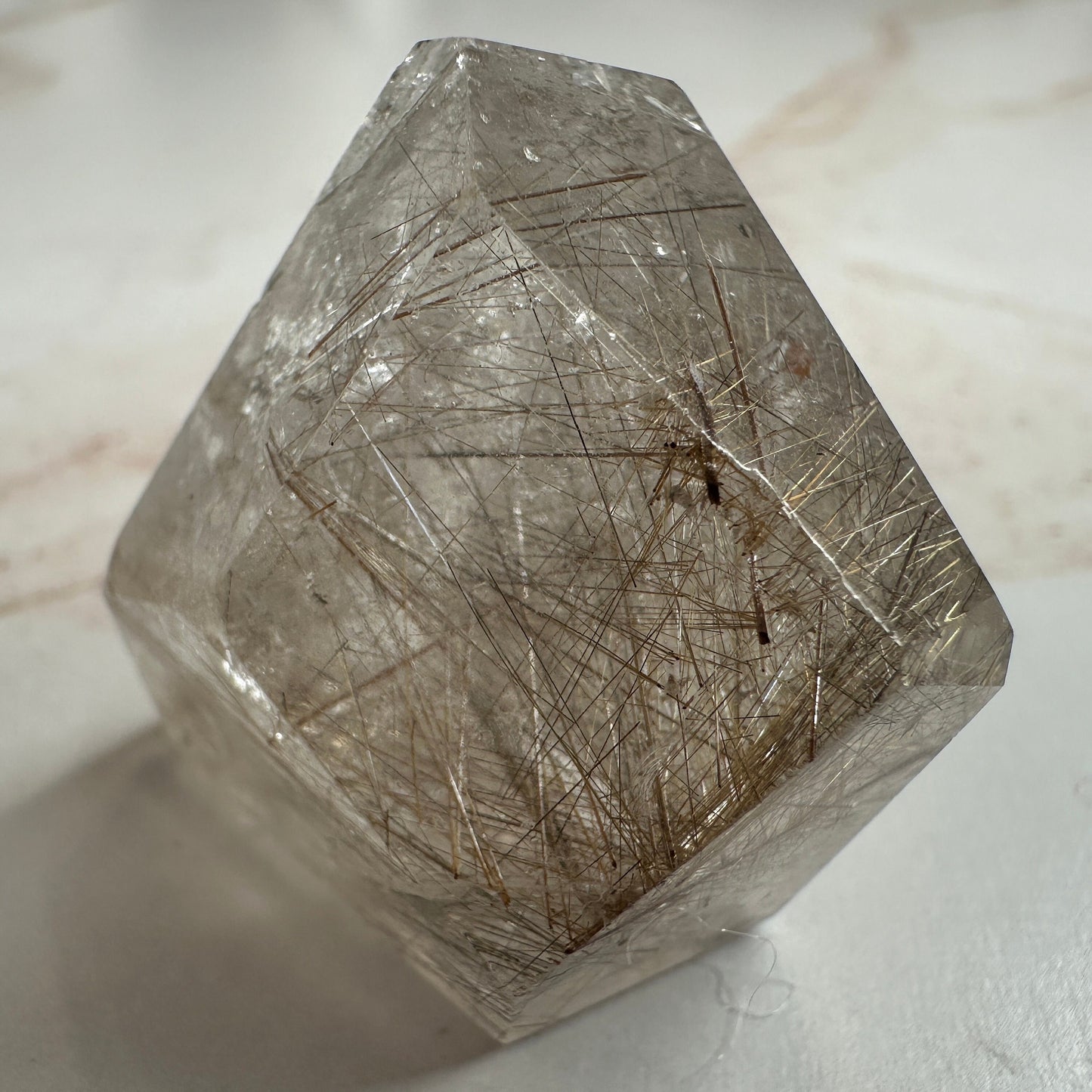 Beautiful Rutile in Quartz Tower From Minas Gerais, Brazil