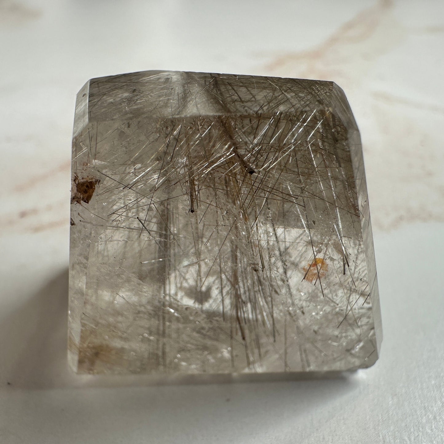 Beautiful Rutile in Quartz Tower From Minas Gerais, Brazil