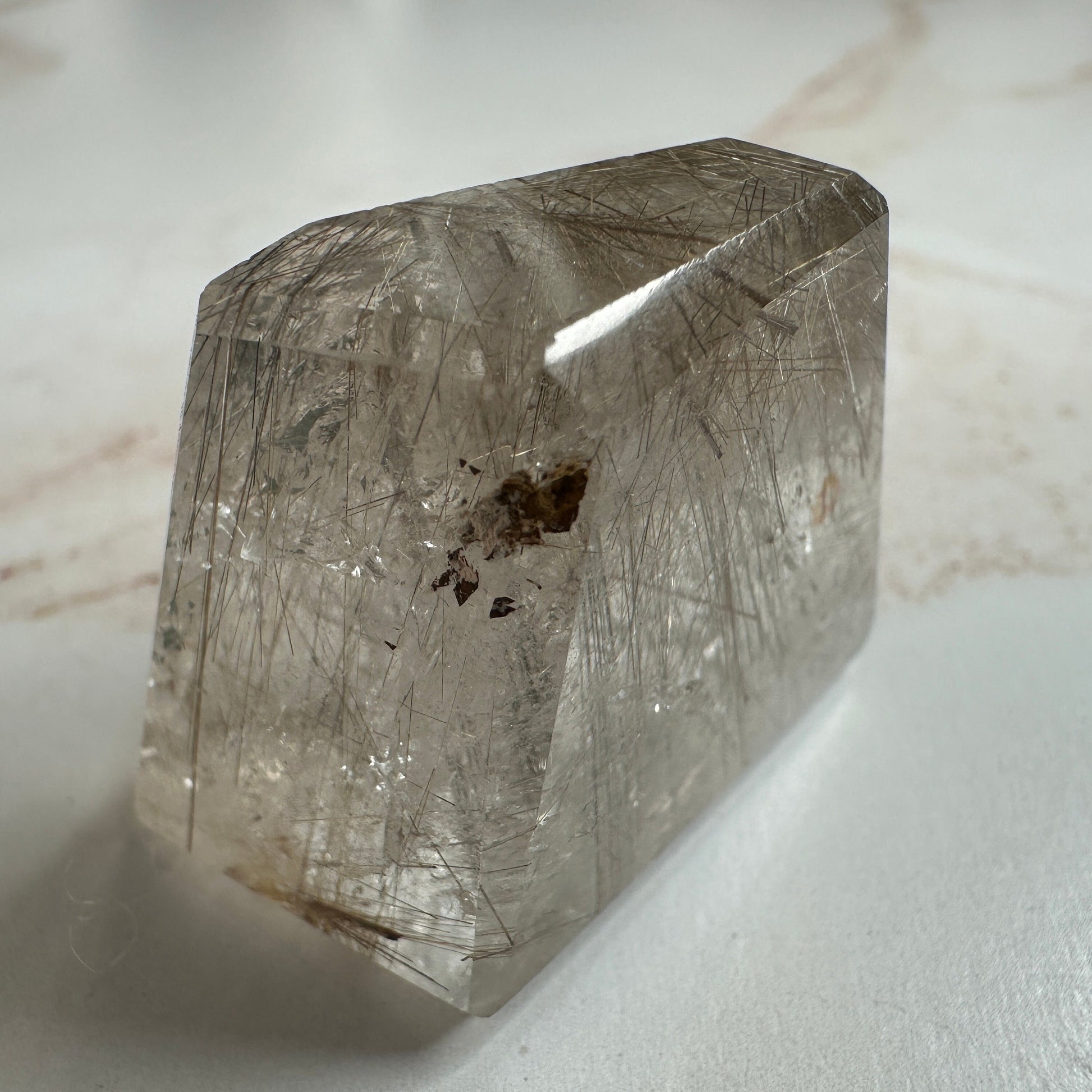 Beautiful Rutile in Quartz Tower From Minas Gerais, Brazil