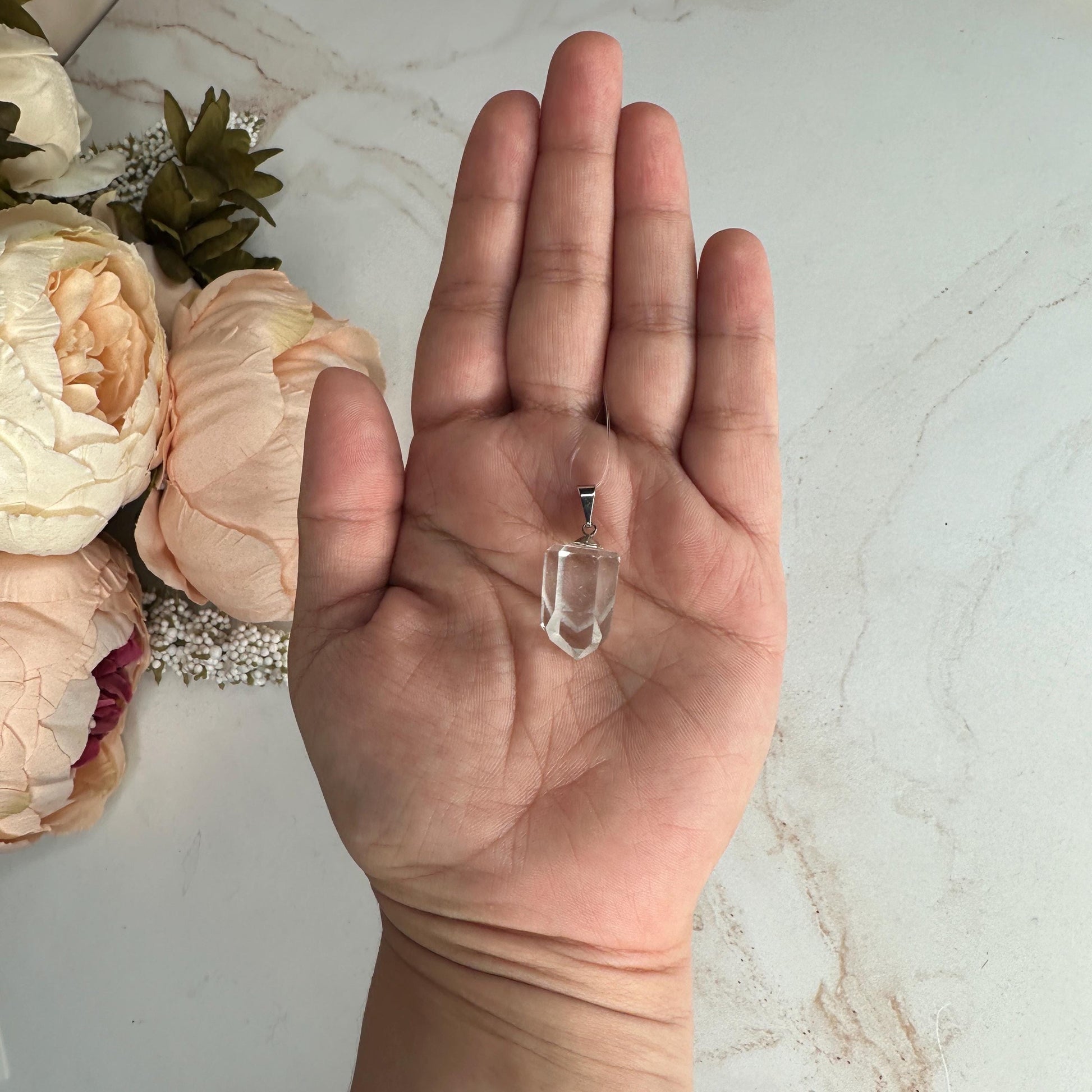 Beautiful Phantom Clear Quartz Pendant | High-Quality Exquisite Brazilian Crystal Jewelry for Necklace