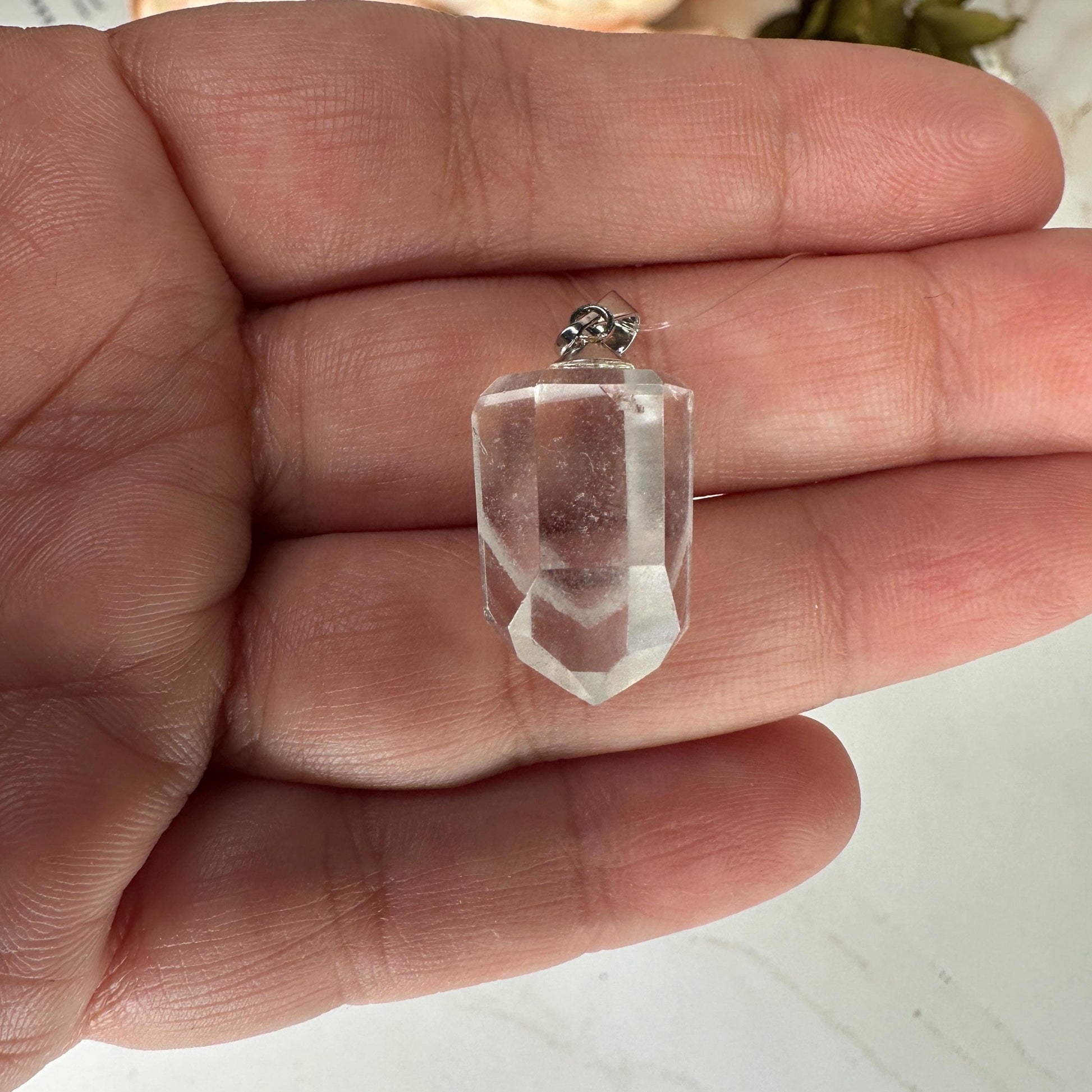 Beautiful Phantom Clear Quartz Pendant | High-Quality Exquisite Brazilian Crystal Jewelry for Necklace