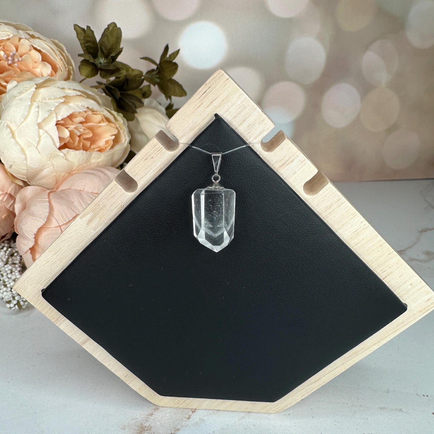 Beautiful Phantom Clear Quartz Pendant | High-Quality Exquisite Brazilian Crystal Jewelry for Necklace