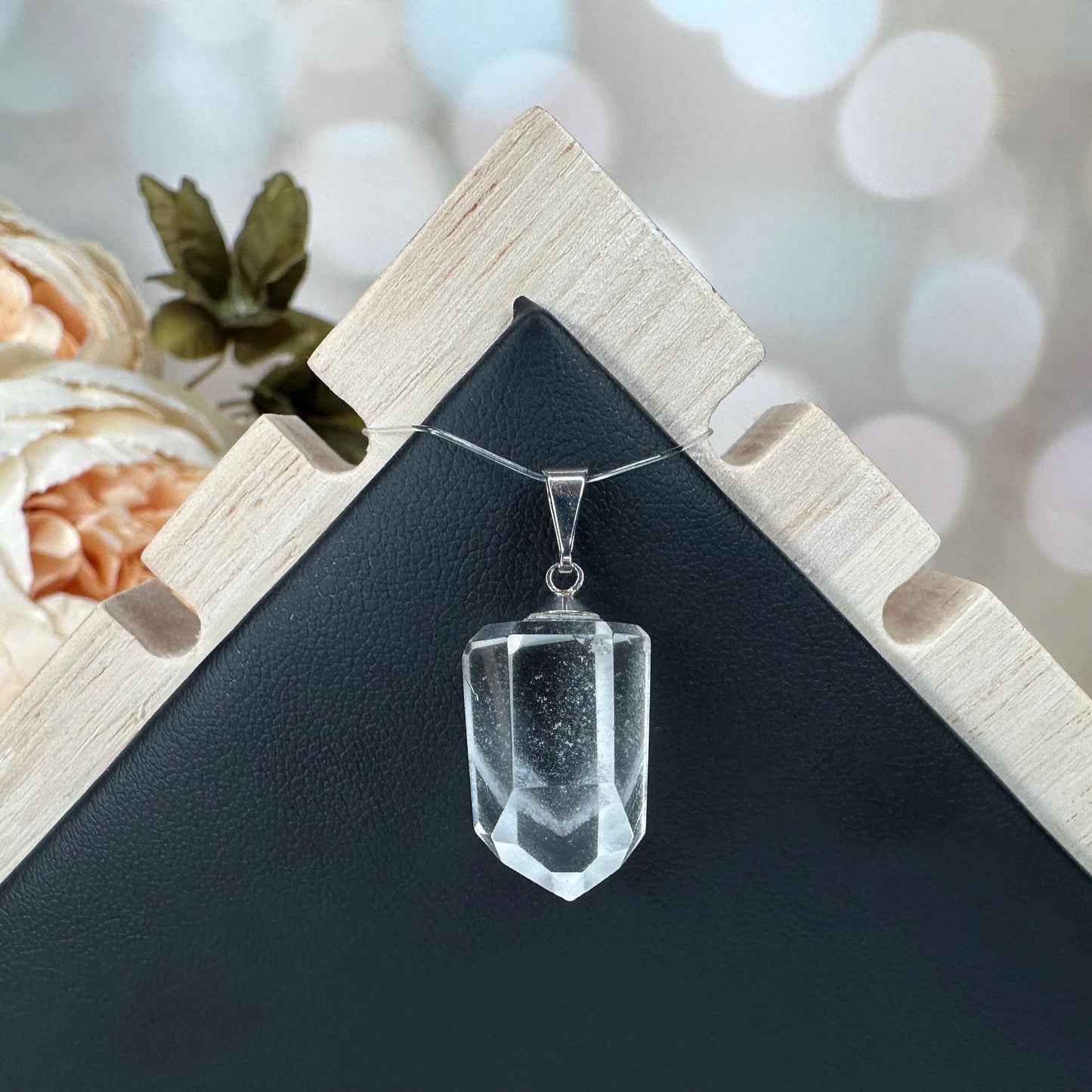 Beautiful Phantom Clear Quartz Pendant | High-Quality Exquisite Brazilian Crystal Jewelry for Necklace