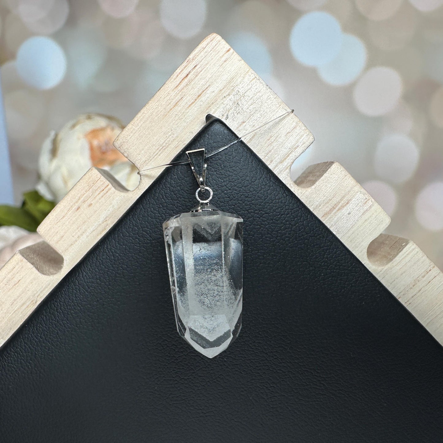 Gorgeous Phantom Clear Quartz Pendant | High-Quality Exquisite Brazilian Crystal Jewelry for Necklace