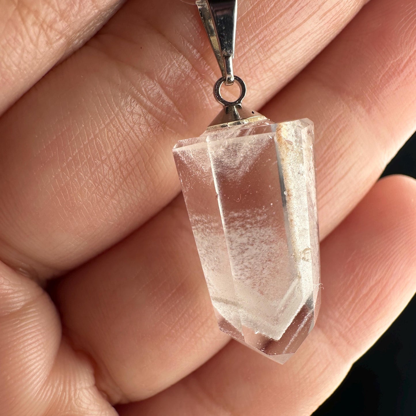 Gorgeous Phantom Clear Quartz Pendant | High-Quality Exquisite Brazilian Crystal Jewelry for Necklace