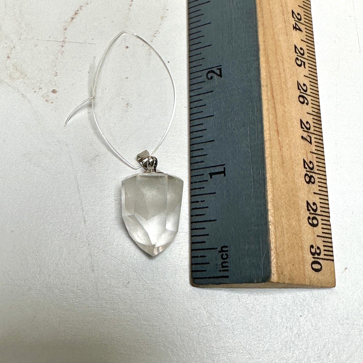 Clear Phantom Quartz Pendant From Brazil