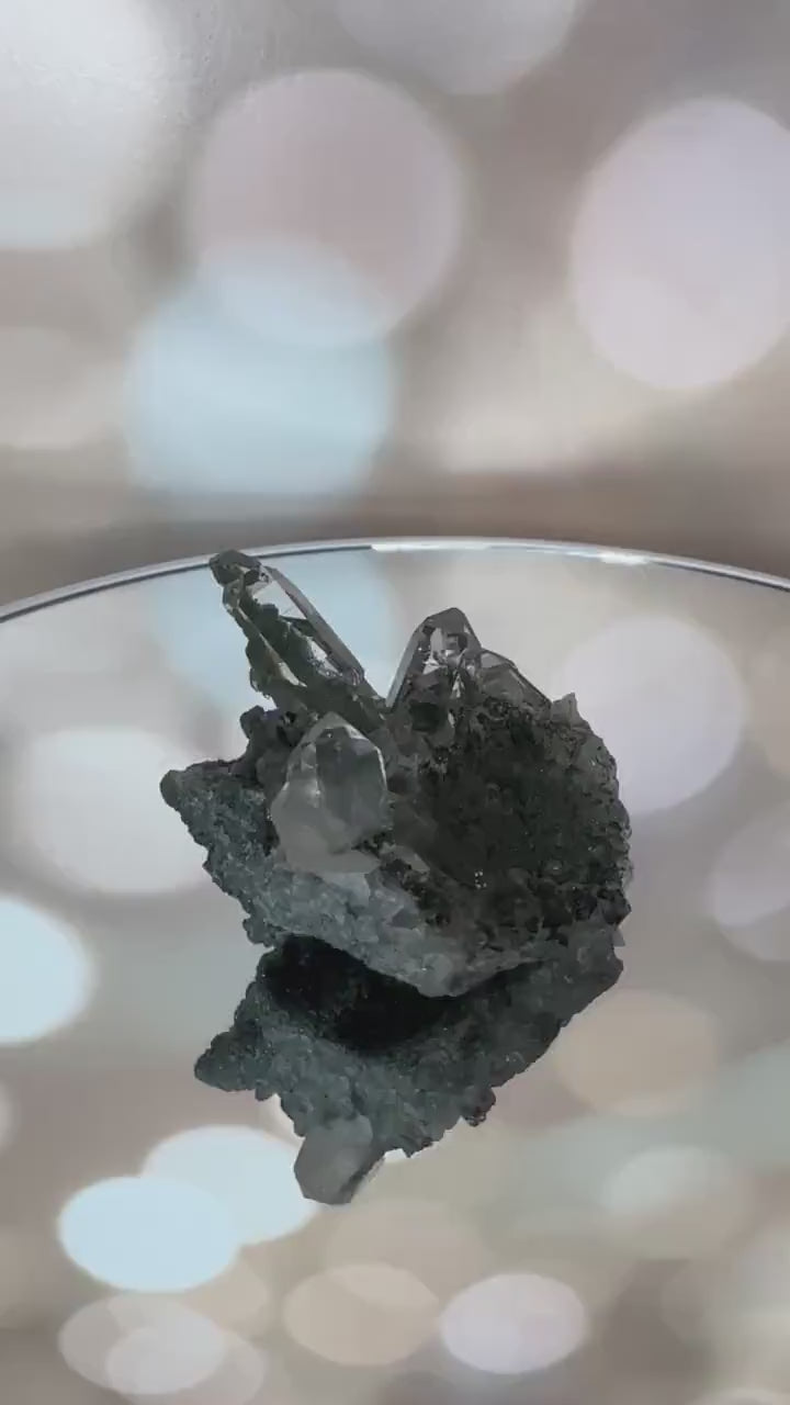 Chlorite Himalayan Specimen Cluster With Rutile Inclusions From India AAA+ grade | Tucson Gem Show Exclusive