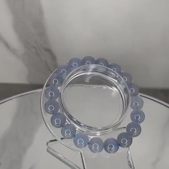 Mesmerizing Blue Chalcedony Bracelet | High-Quality Crystal Bracelet | 10mm