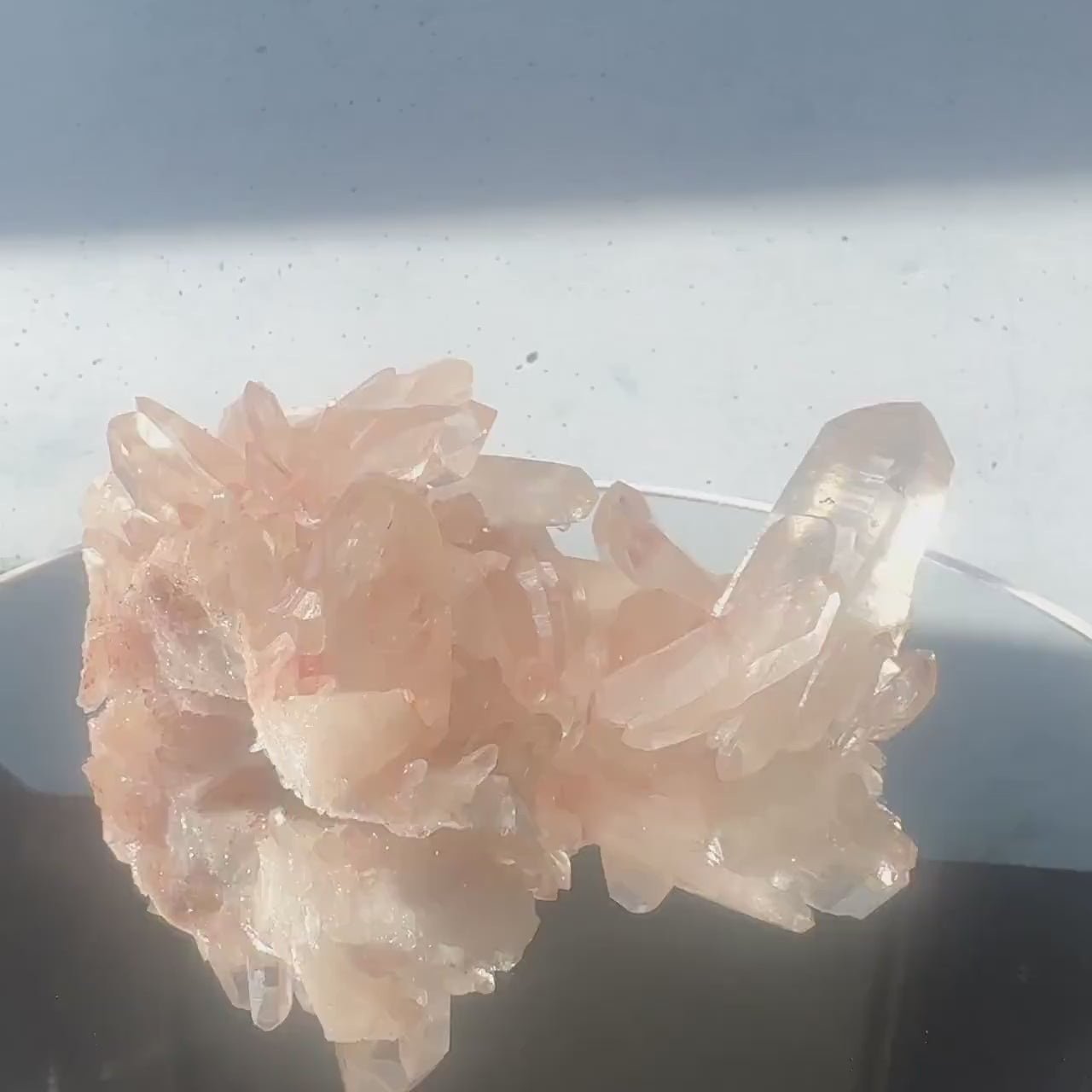 Amazing Pink Himalayan Samadhi Quartz High-Quality Genuine Specimen Double Terminated Crystal Cluster from India | Tucson Gem Show Exclusive