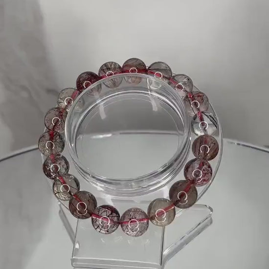 AAA Mixed Rutile Crystal Bracelet | Rutilated Quartz | Amazing Clarity Bracelet | 10.6mm | Genuine High-Quality Crystal Bracelet