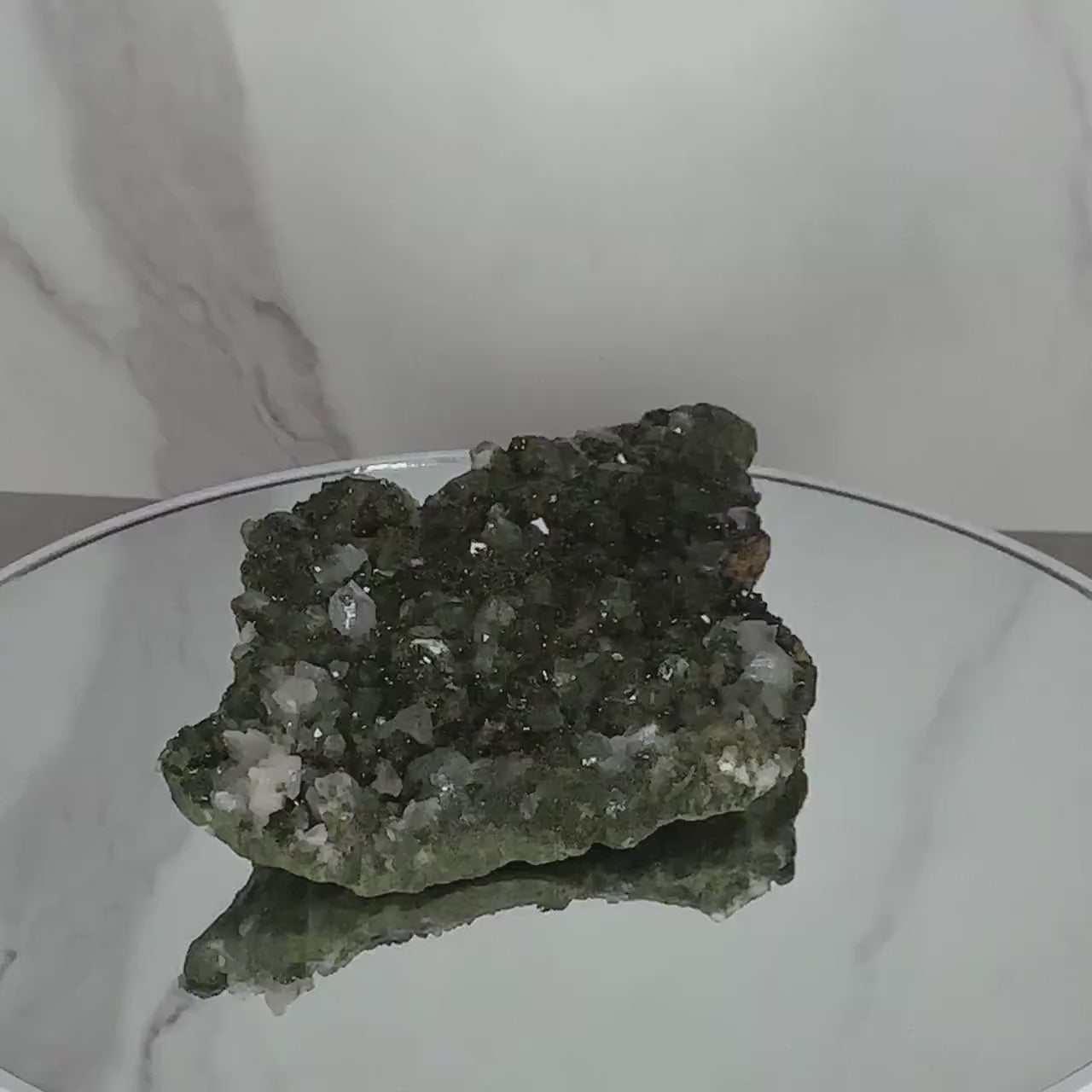 Spectacular Epidote on Quartz Genuine Crystal Cluster Specimen From Turkey | Tucson Gem Show Exclusive