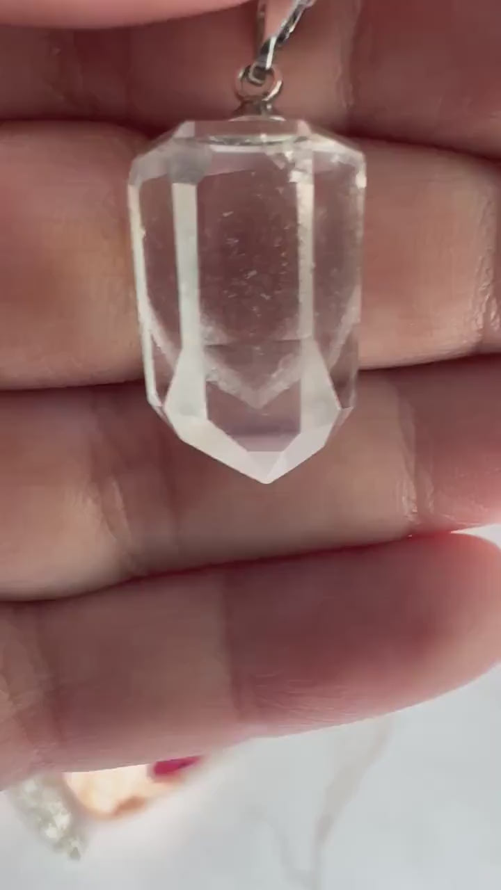 Beautiful Phantom Clear Quartz Pendant | High-Quality Exquisite Brazilian Crystal Jewelry for Necklace