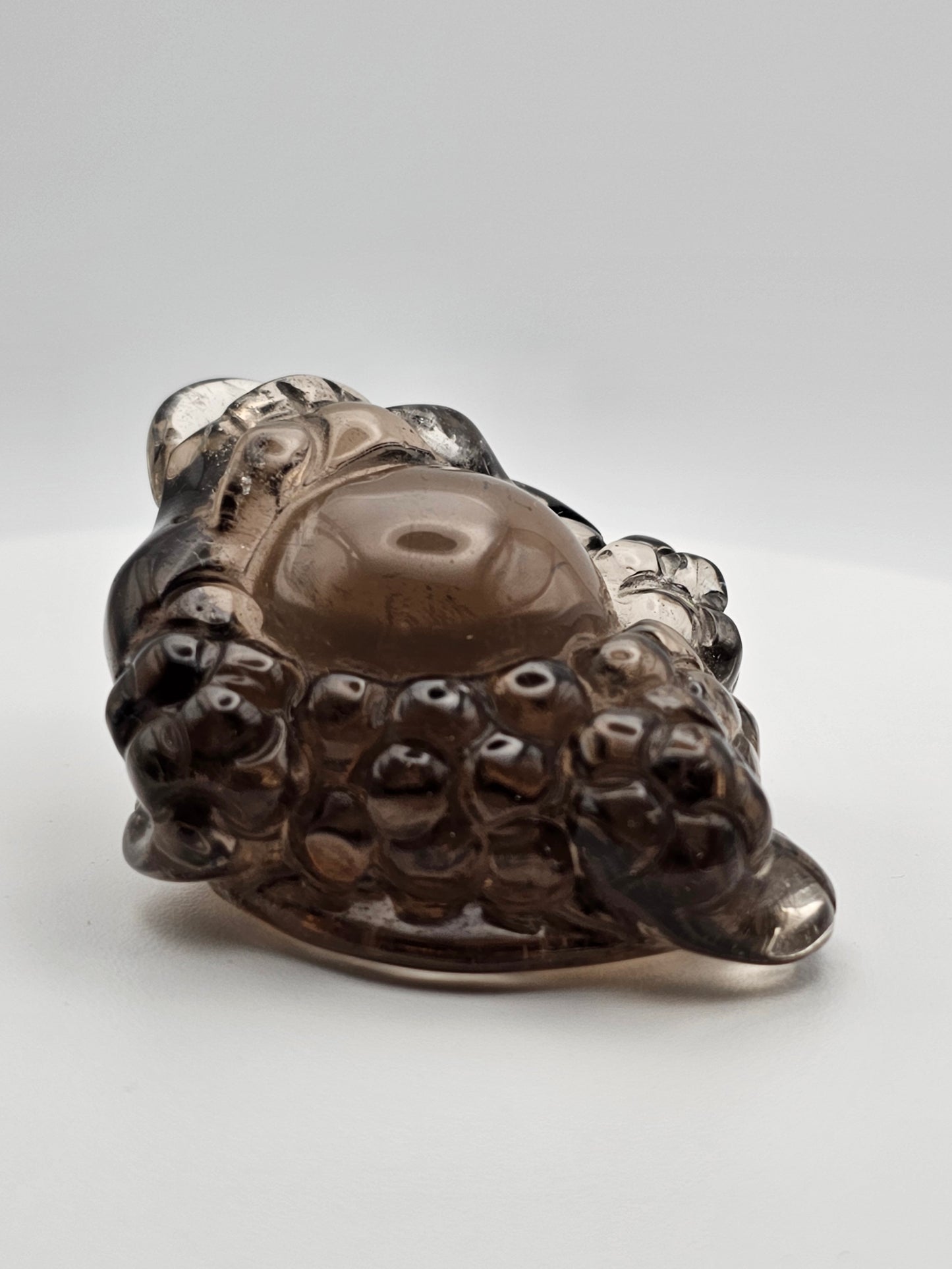 High Quality Money Toad Genuine Master Carved Frog In Smoky Quartz
