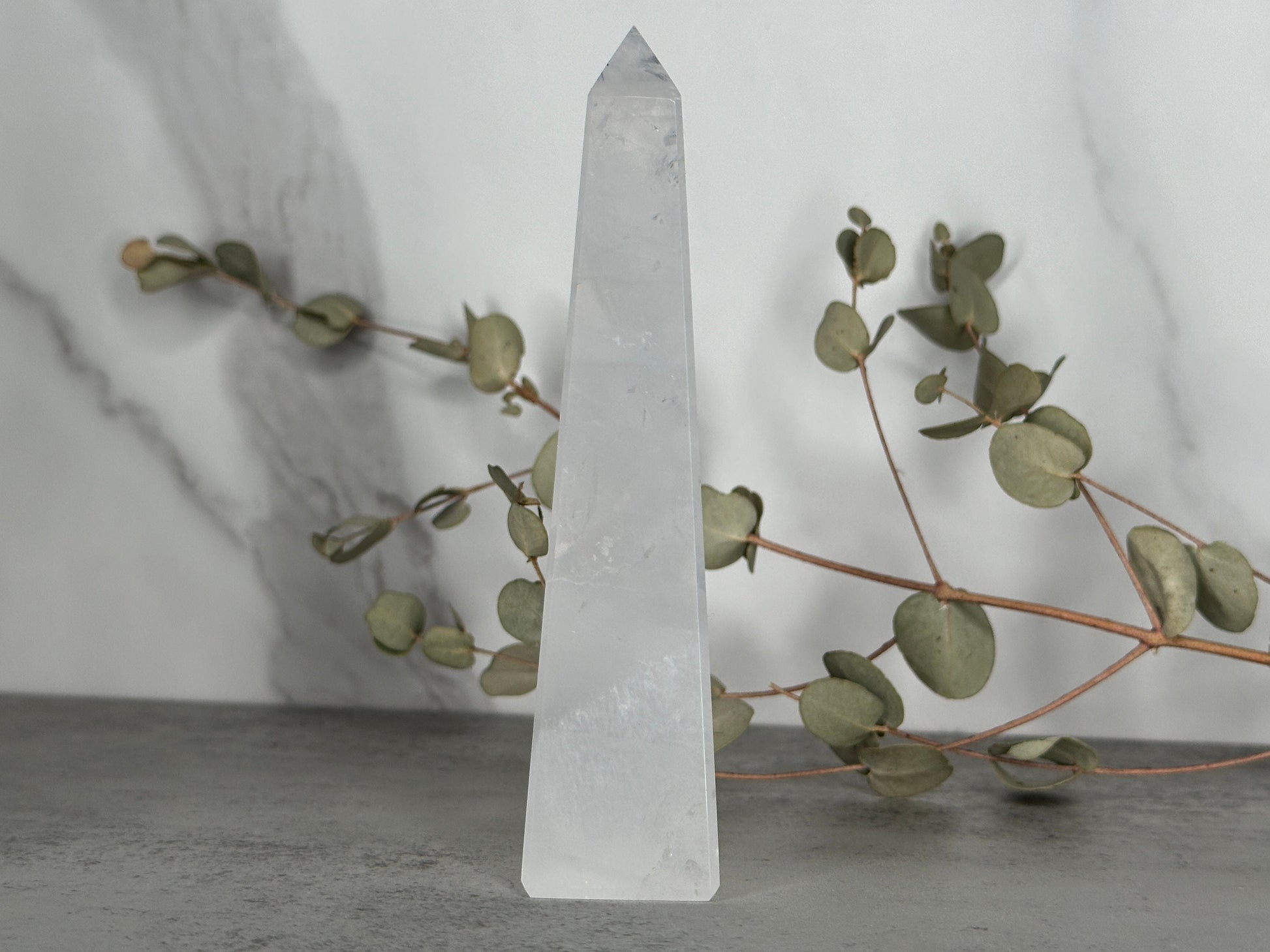 Gorgeous Milky Girasol Quartz Obelisk | From Brazil | Quartz Point | Polished Crystal | Milky Hue