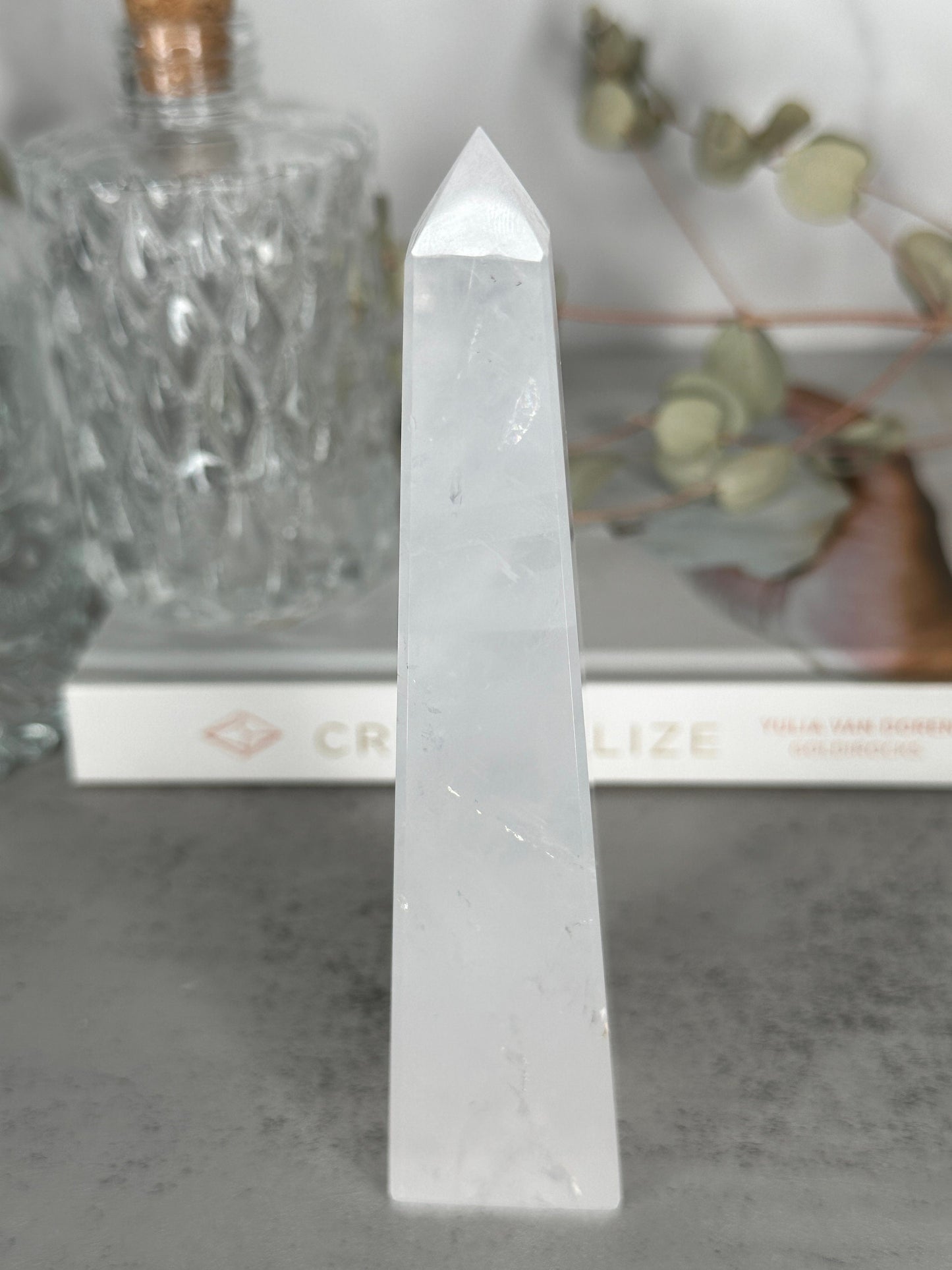 Gorgeous Milky Girasol Quartz Obelisk | From Brazil | Quartz Point | Polished Crystal | Milky Hue