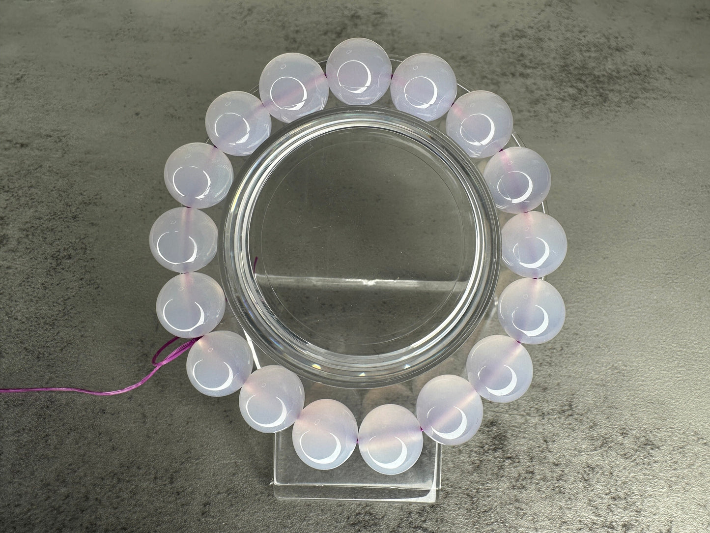 Beautiful Purple Chalcedony Bracelet | High-Quality Crystal Bracelet | 12mm