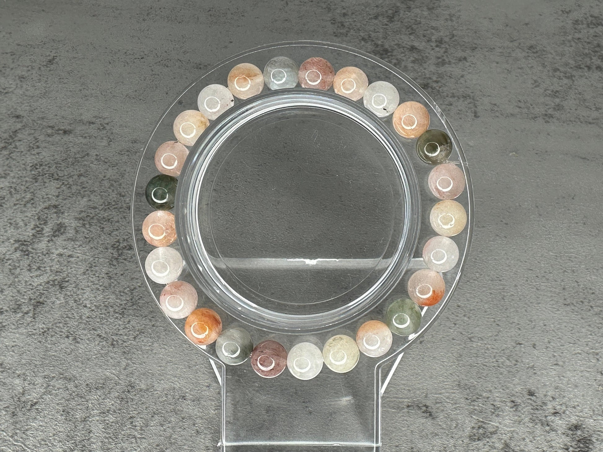 Beautiful Colorful Amphibole Bracelet | Genuine Crystal bracelet | Neutral Crystal Bracelet | 7.6mm | High-Quality