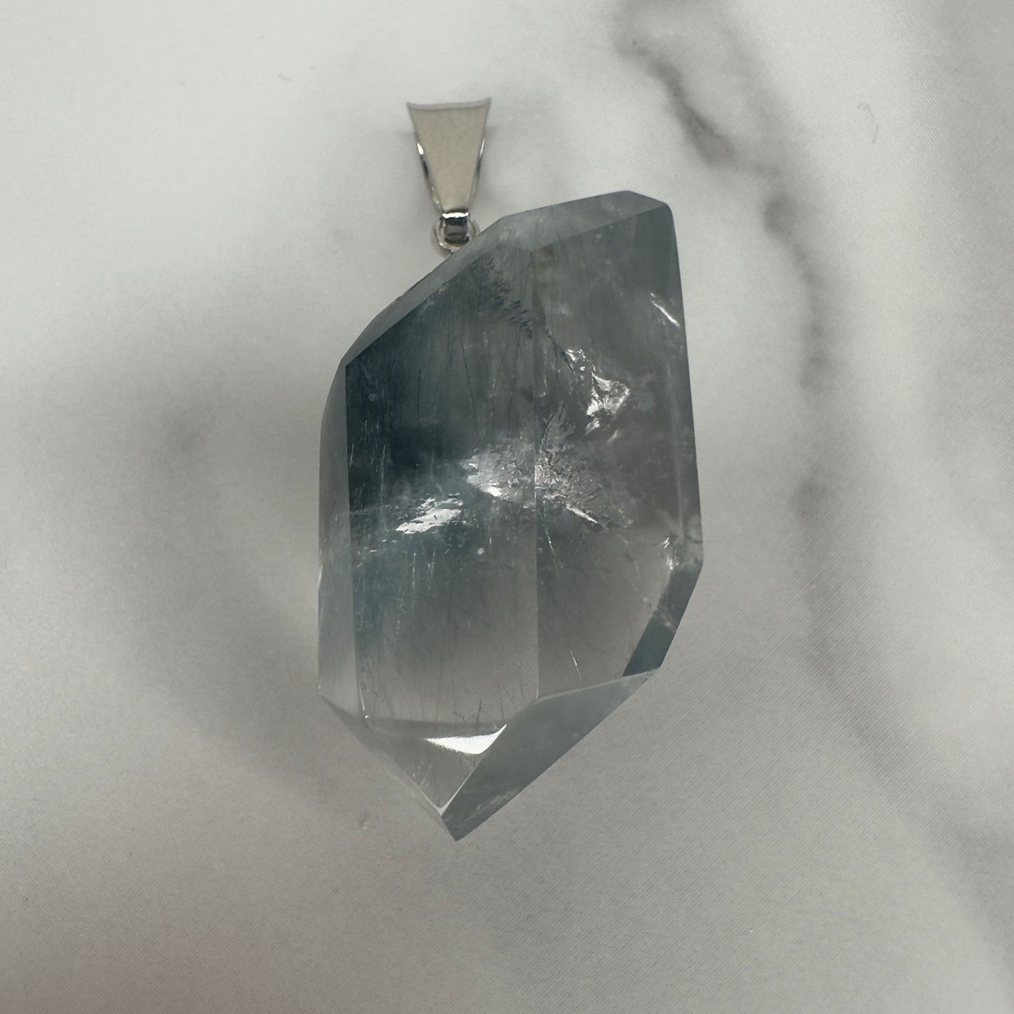Stunning Blue Tara Crystal Pendant Genuine Blue Amphibole Jewelry For Necklace From Brazil | Tucson Gem Show Exclusive